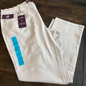 New Gloria Vanderbilt Amanda Khaki Pants Women Classic Rise Stretch Sz 18(WP380)